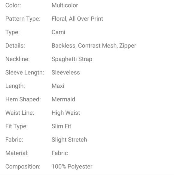 Multicolor Floral All Over Print, Cami, Sequined Formal Maxi Gown - Picture 11 of 16